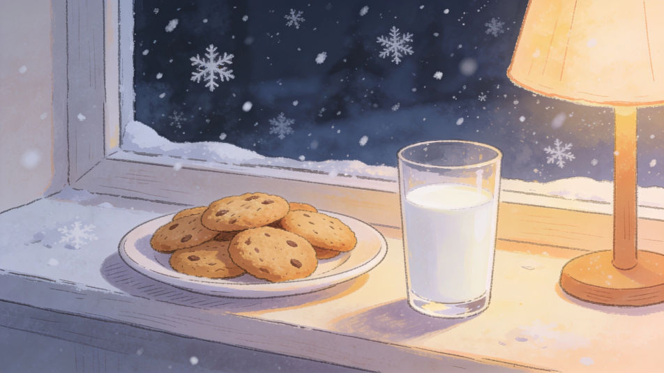 Cookies and milk at night