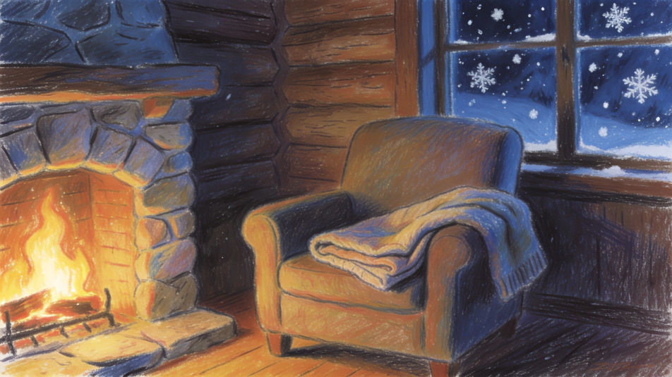 Cabin by the fire