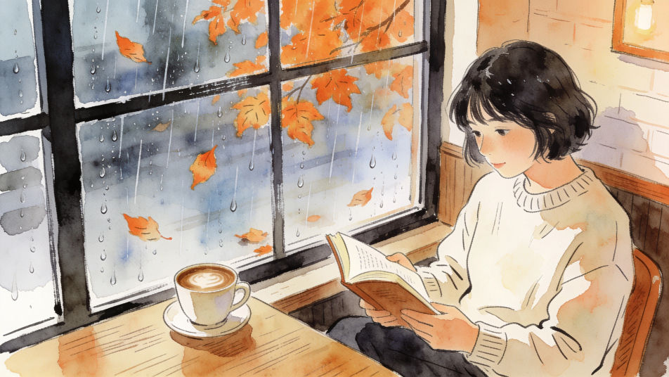 Autumn cafe corner
