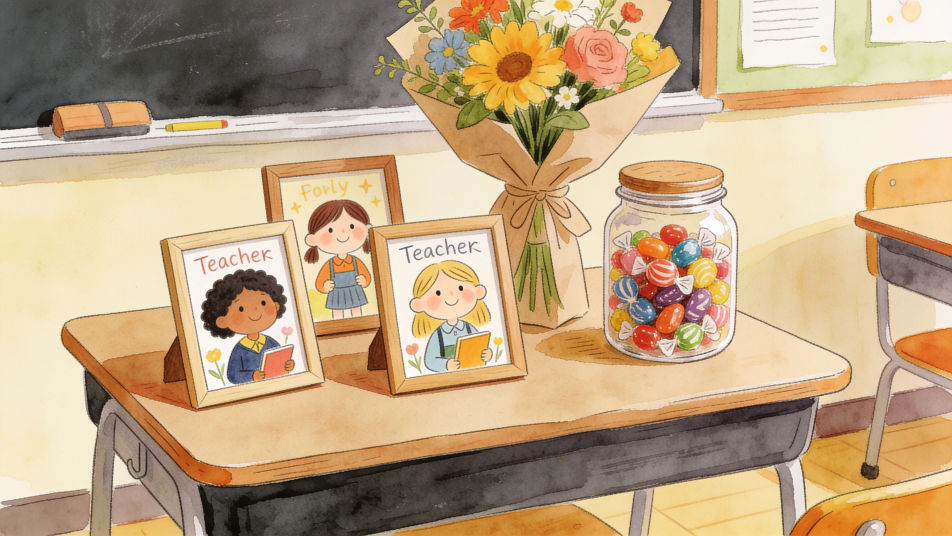 End of year gift table