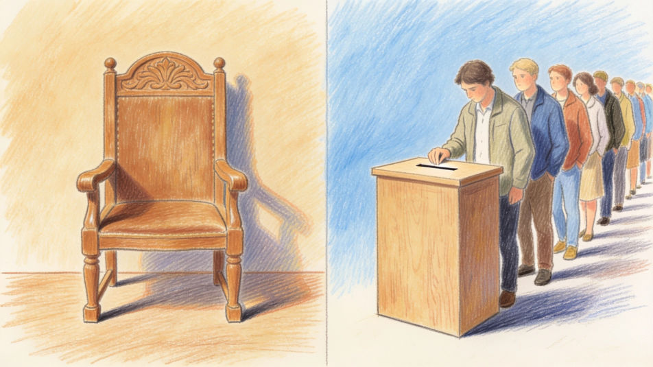 From throne to ballot