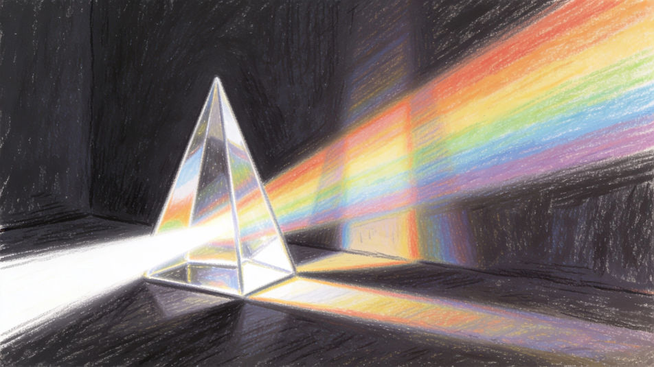 Light through a prism