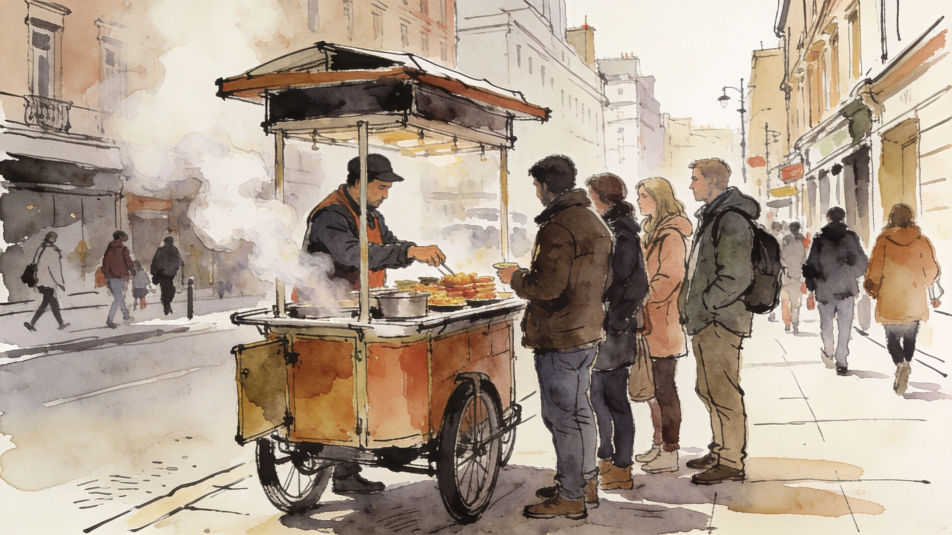 The food cart owner