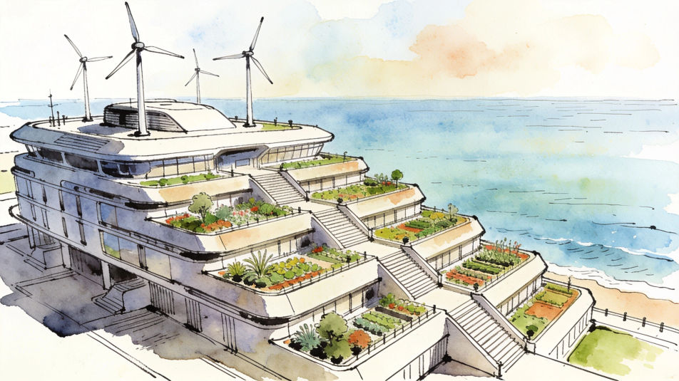 The seaside eco building
