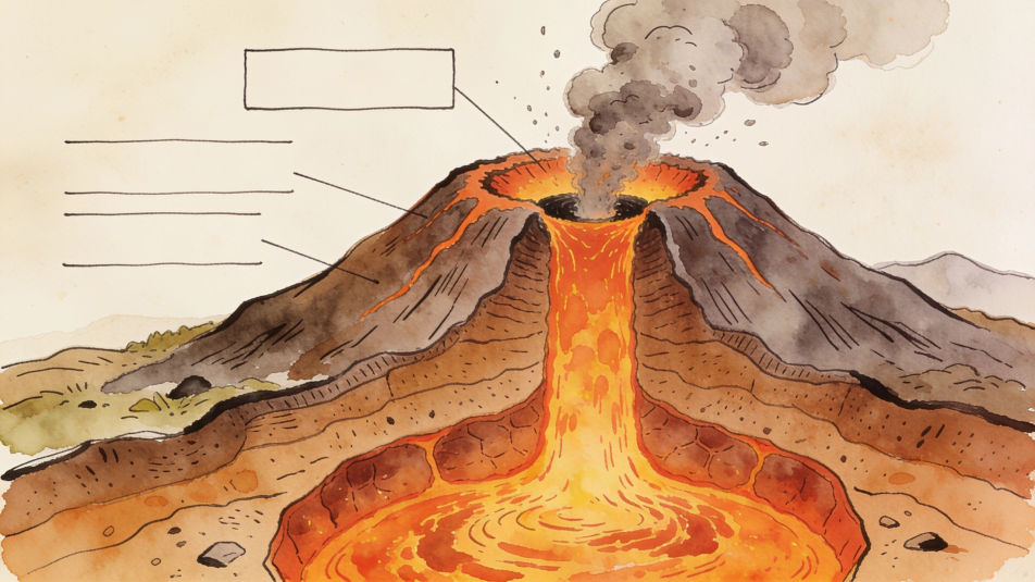 Volcano cross section