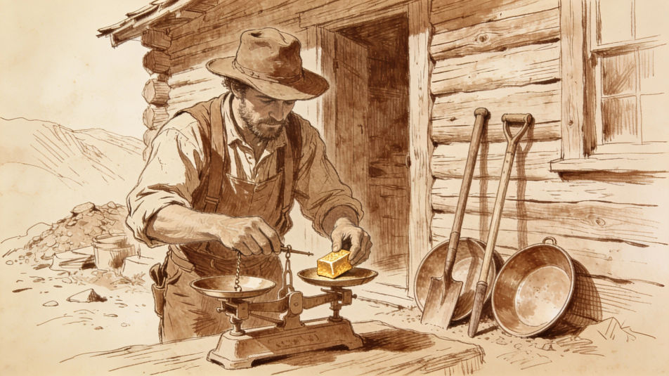 Gold rush miner camp