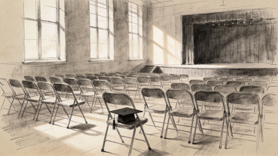 The empty hall before graduation