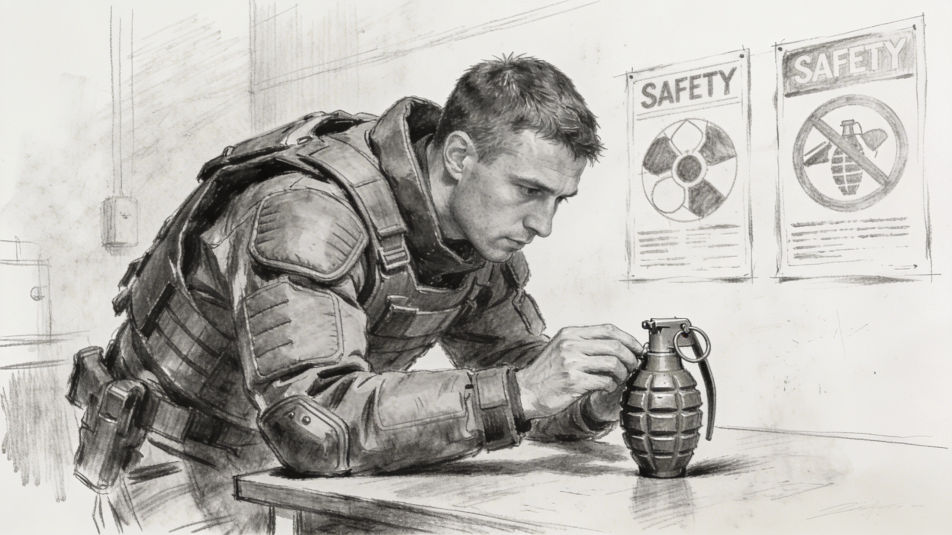 Bomb disposal training room