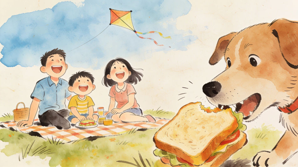Family picnic in the park
