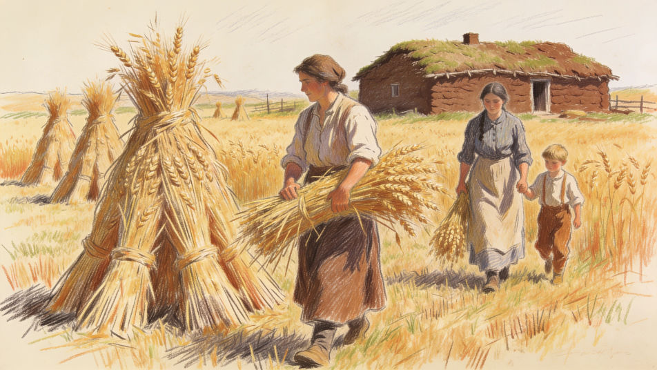 First harvest on the homestead