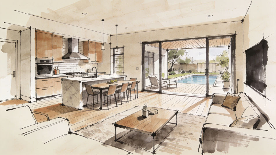 Open plan ground floor