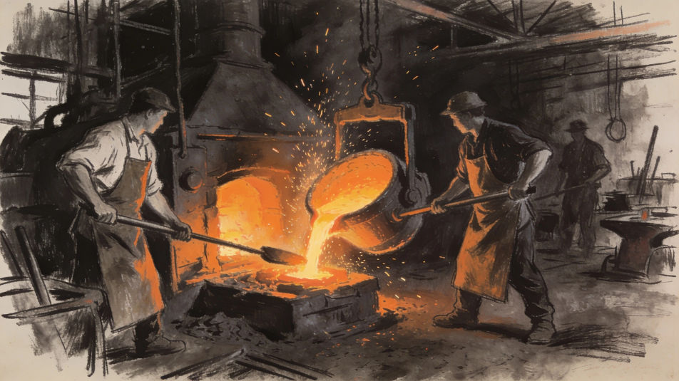 Iron foundry glow