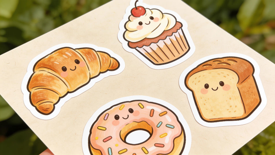 Kawaii bakery sticker sheet
