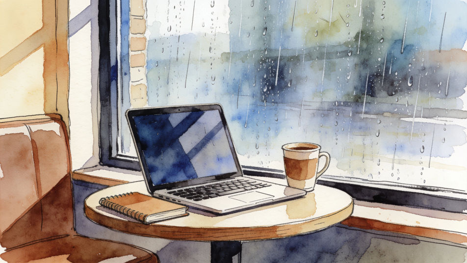 Cafe window workspace