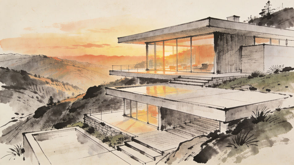 Hillside modern house