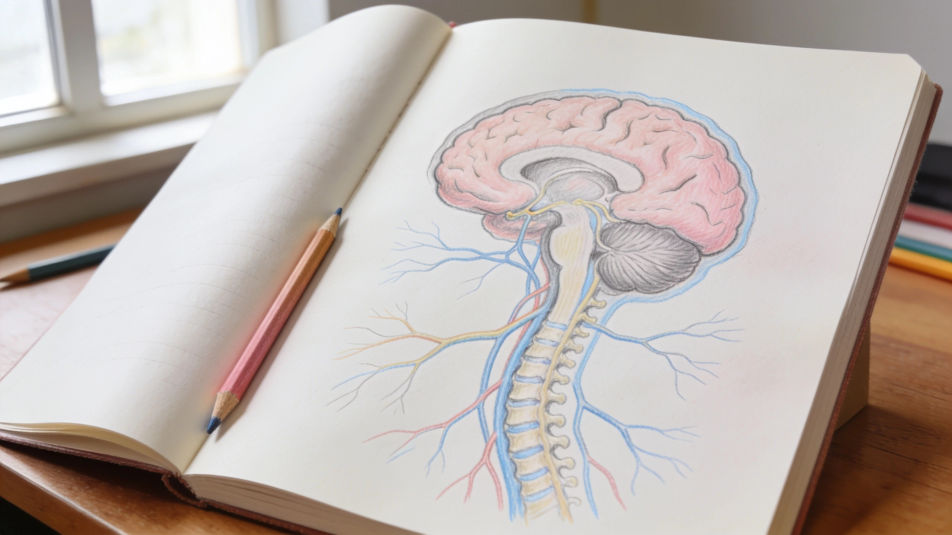 Notebook study at a desk
