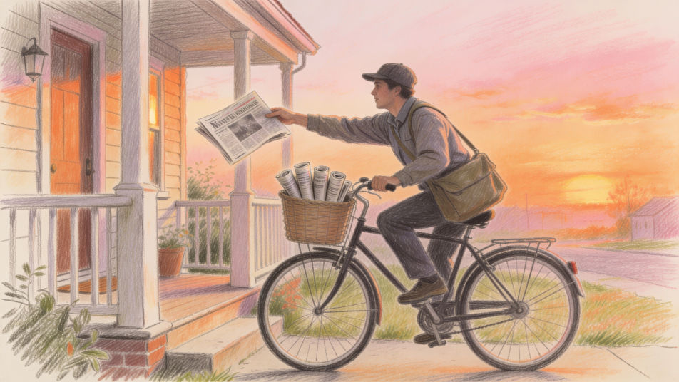 Newspaper delivery bike