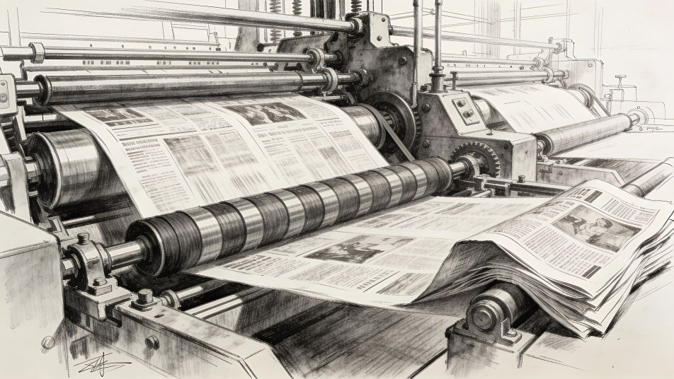 Printing press hall