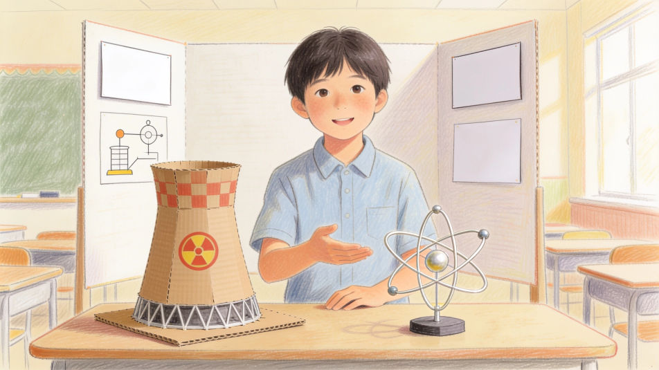 Science fair nuclear energy stand
