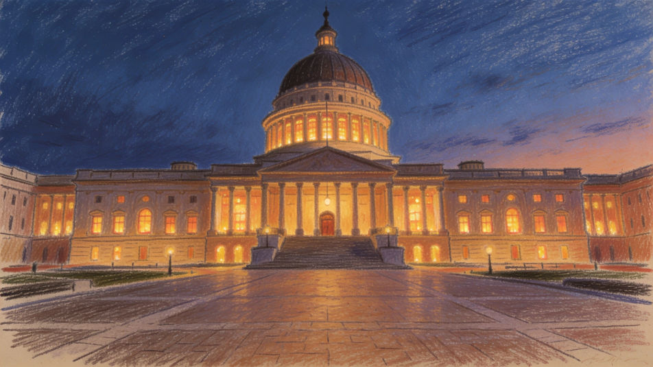 Parliament at dusk