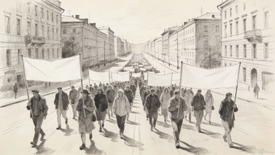 March down the avenue