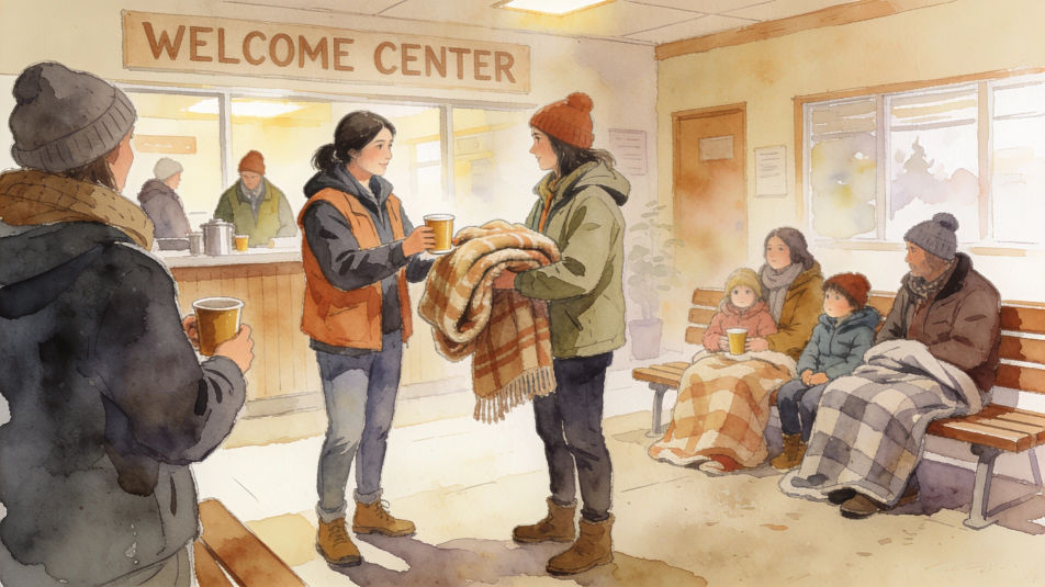 Welcome center arrival