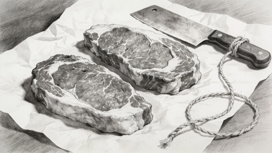 Butcher counter still life