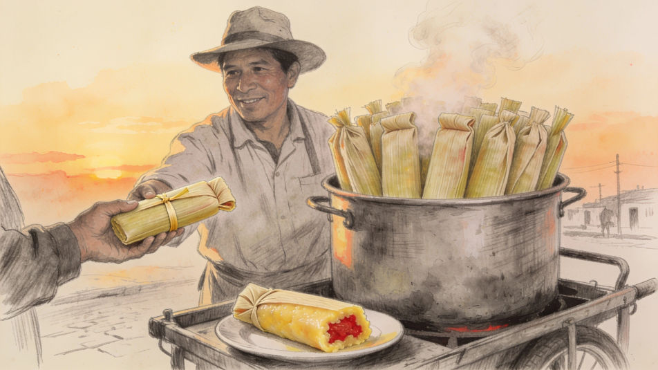 Street tamale cart