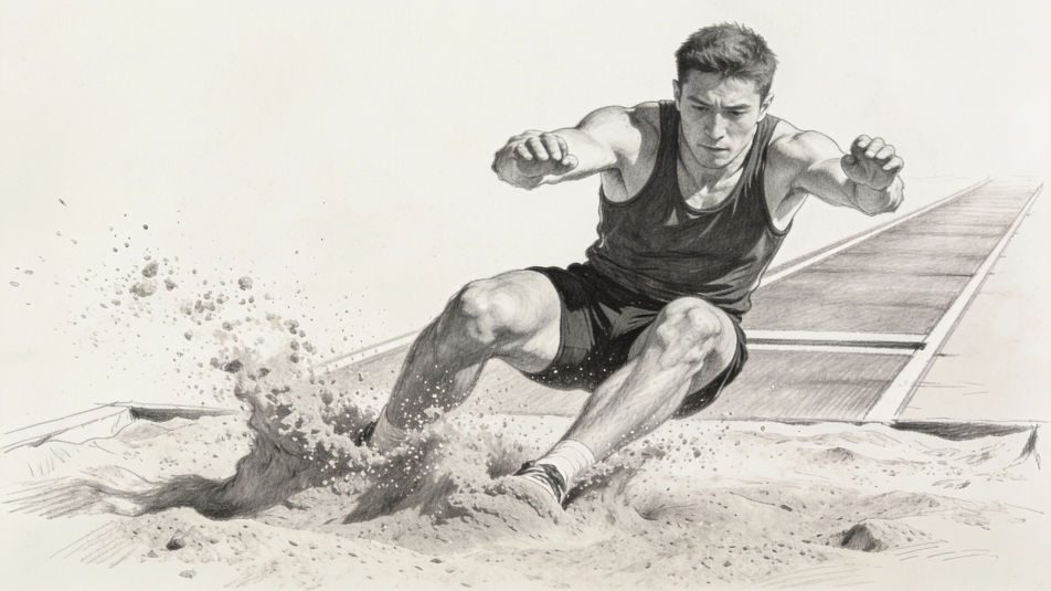 Long jump sand pit