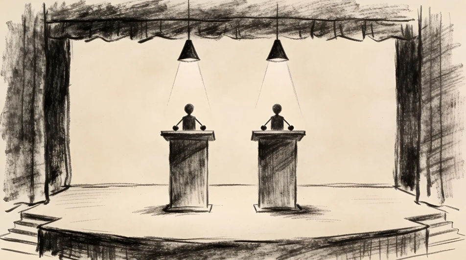 Debate on a stage