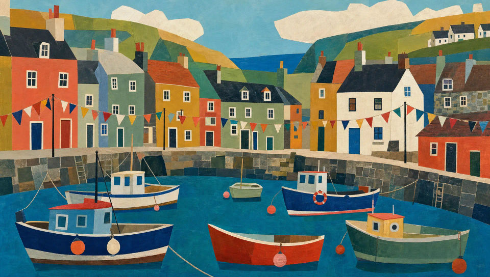 Folk-art harbour town