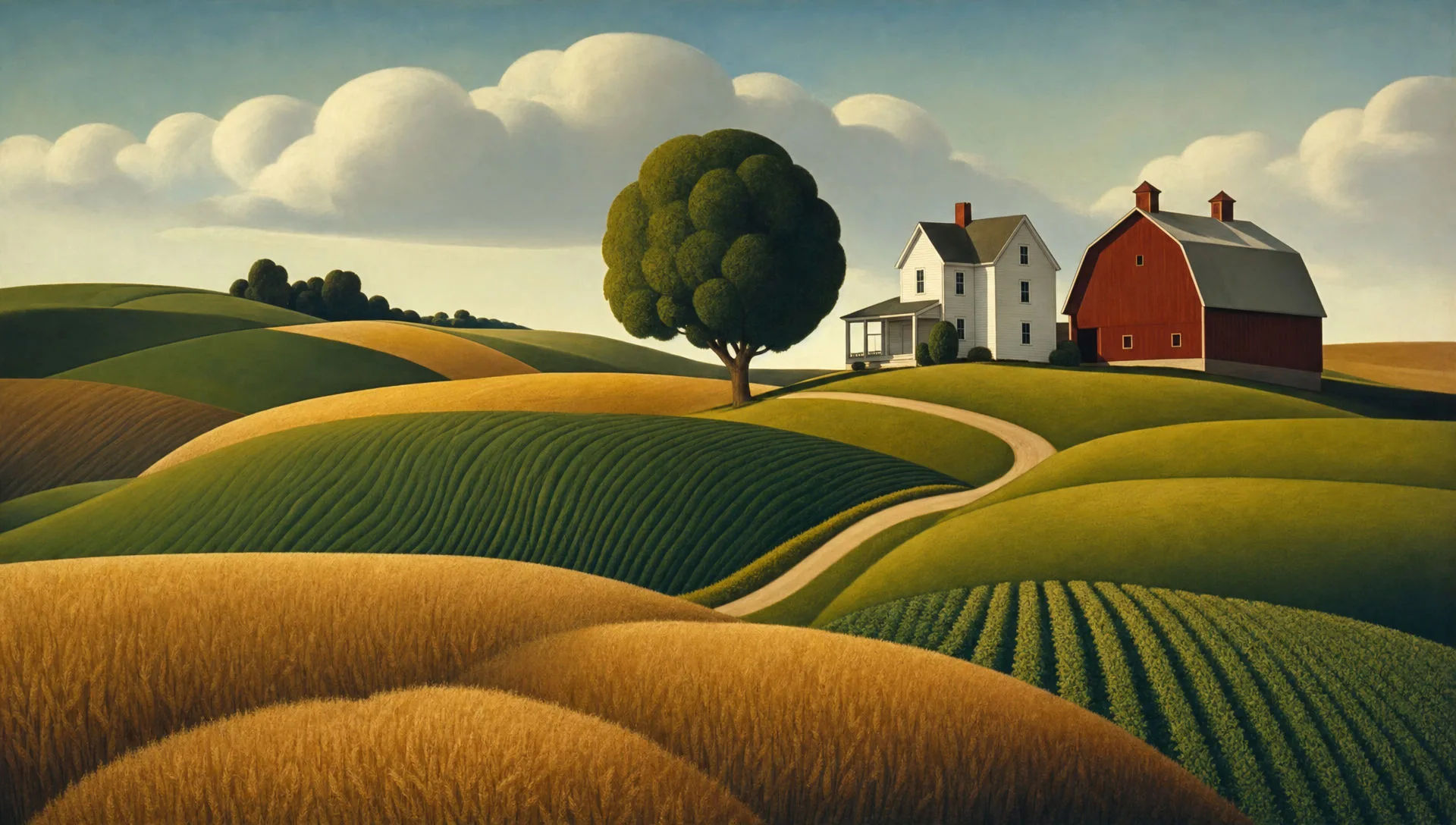 Rolling Iowa farmland