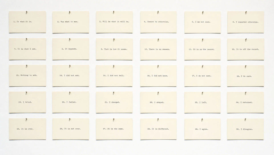 Index-card archive grid