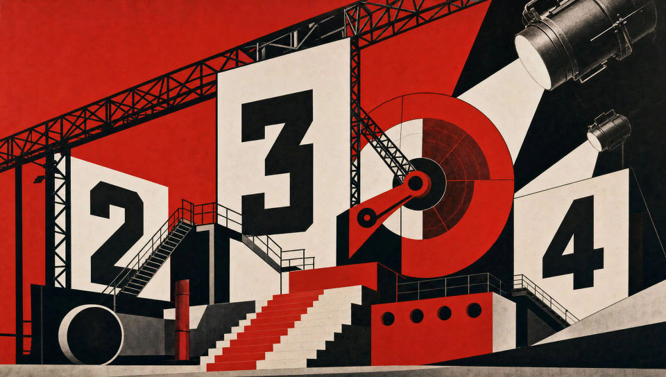 Theatre agitprop stage set