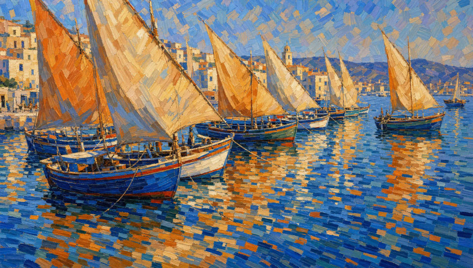 Fishing fleet at anchor