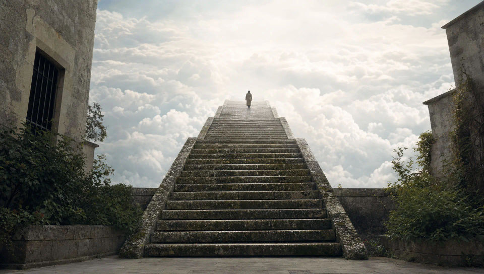 Staircase to an open sky