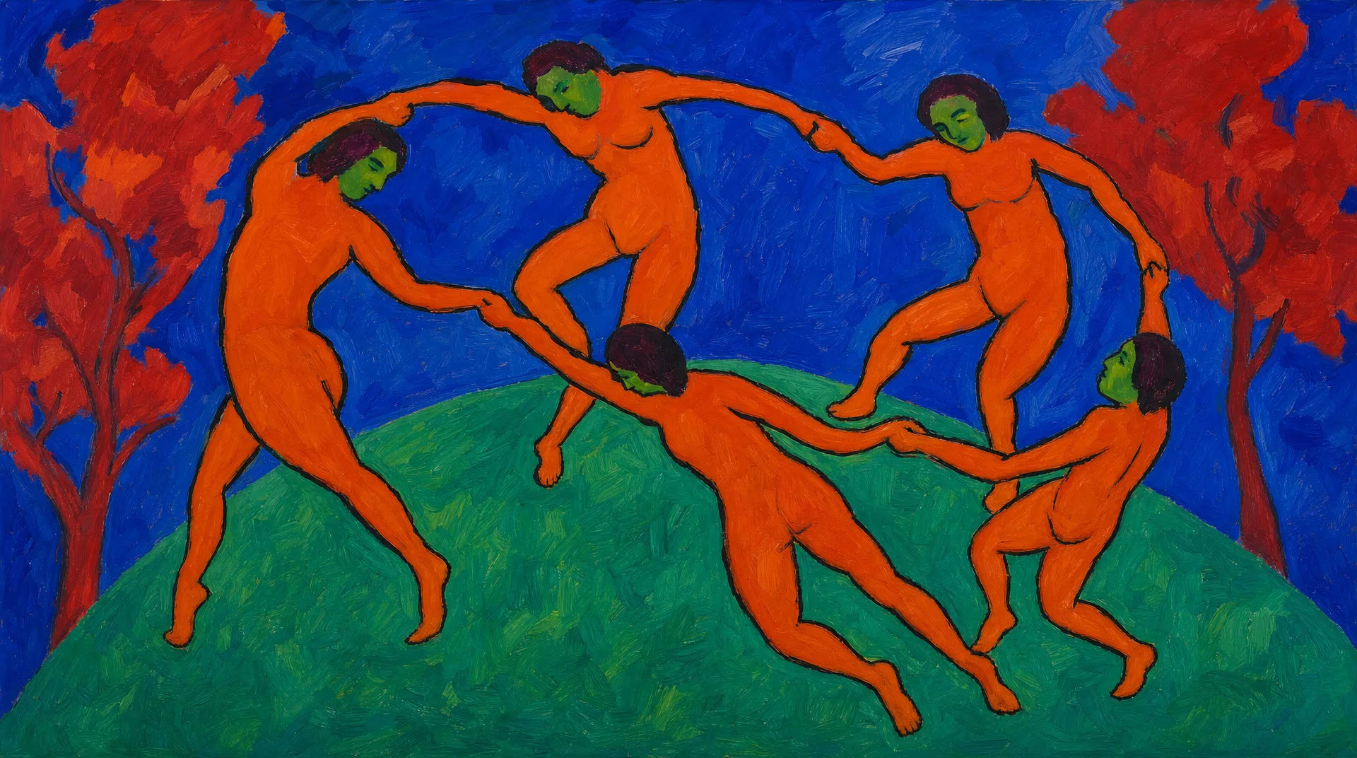 Dance circle on a hill