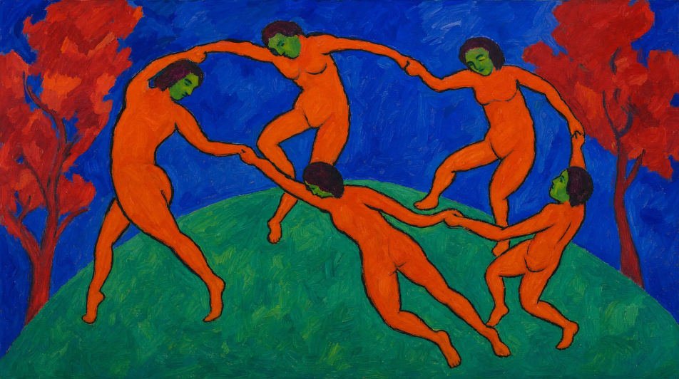 Dance circle on a hill