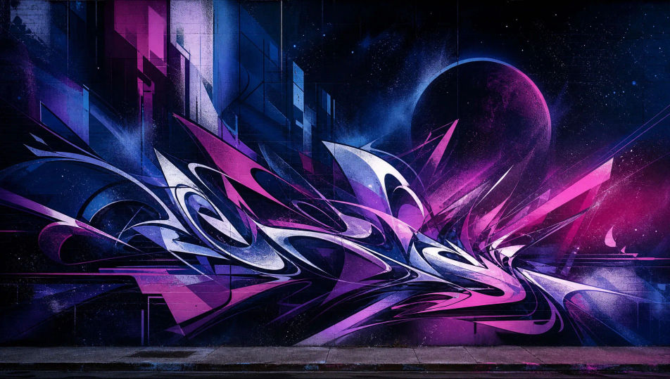 Cosmic wall mural