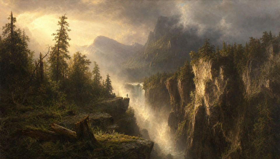 Cataract in a sublime gorge