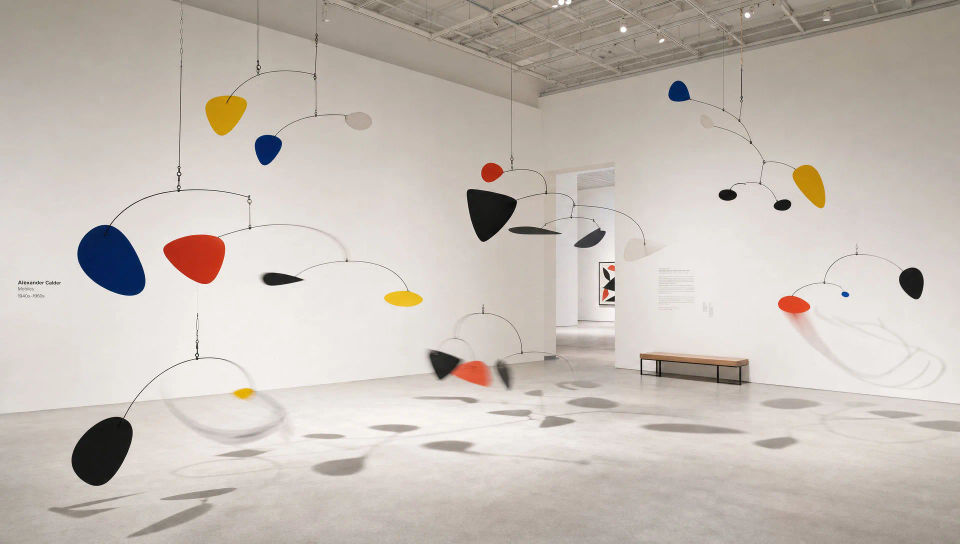 Gallery of suspended mobiles