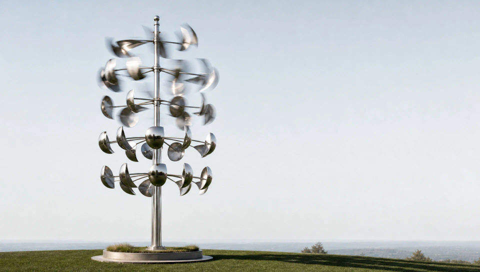 Outdoor wind-driven sculpture