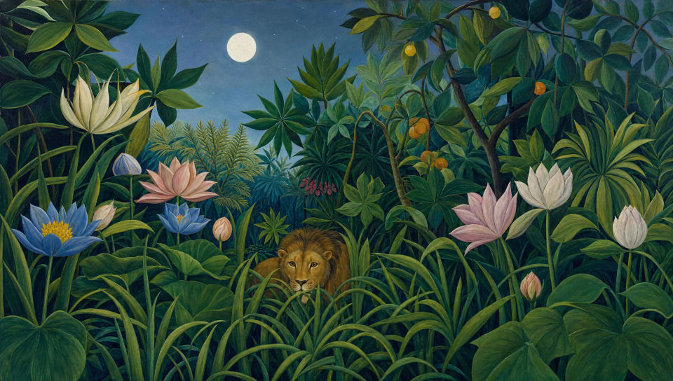 Moonlit Rousseau jungle