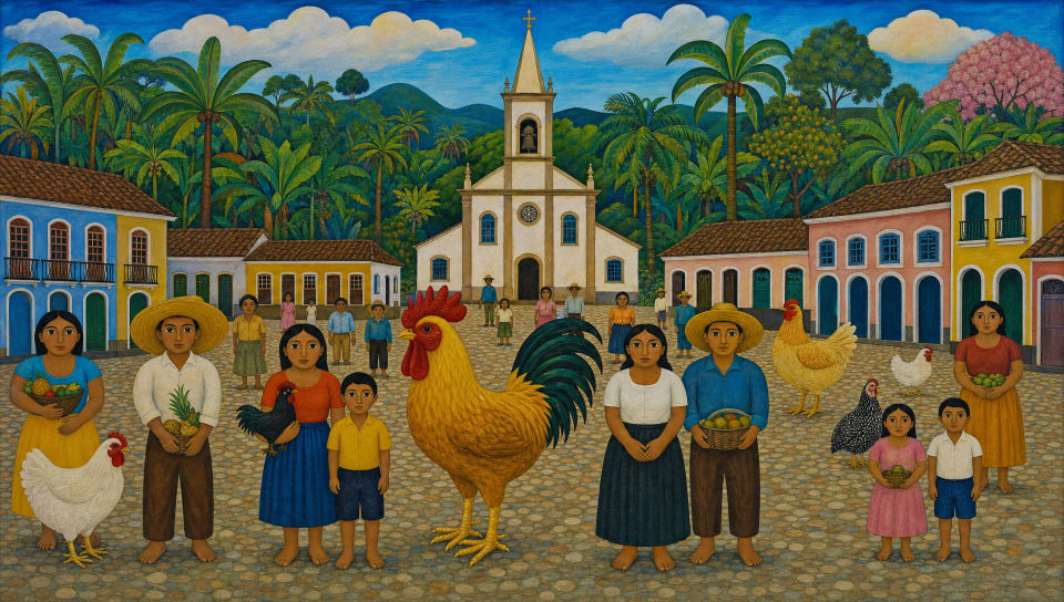 Folk village square