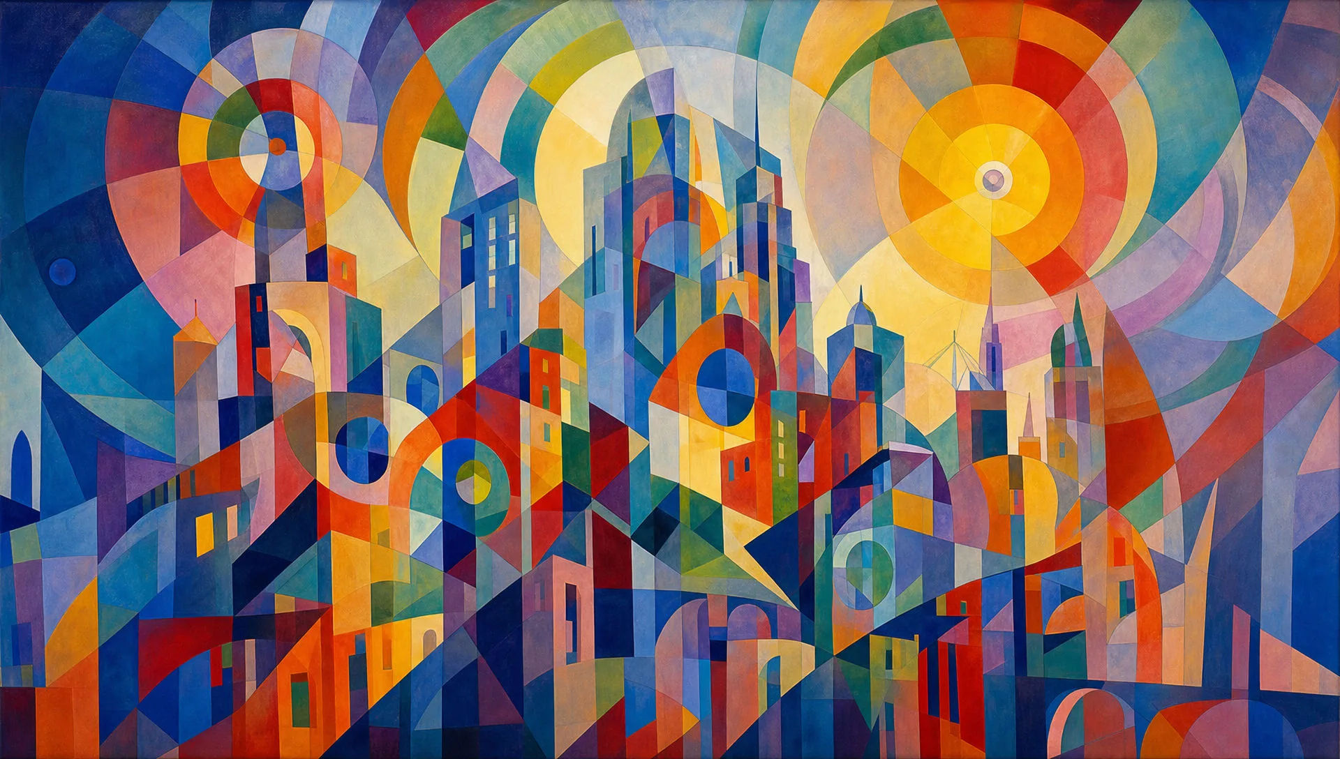 City of fractured colour