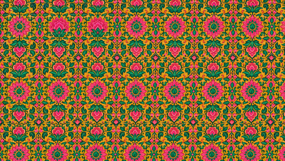 All-over floral repeat field