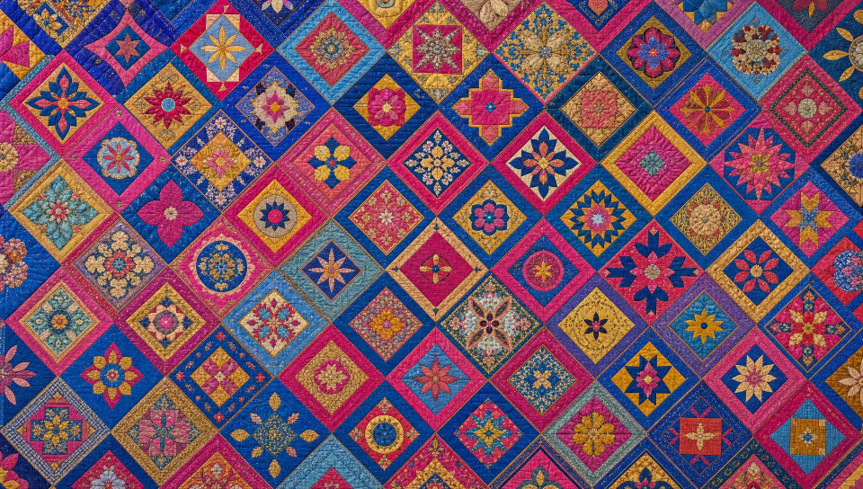 Patchwork quilt grid