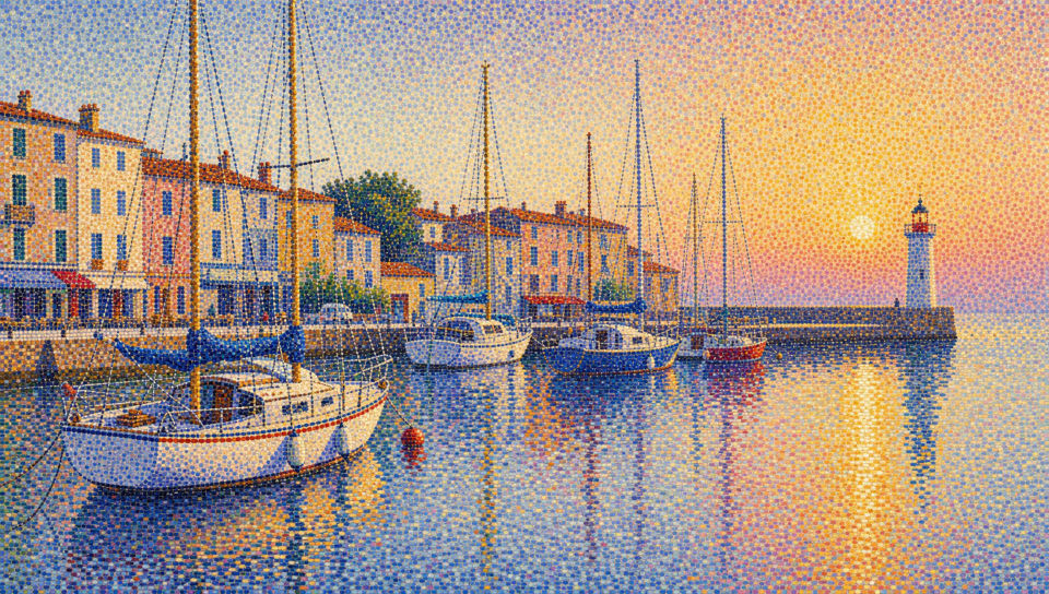 Harbour with sailboats