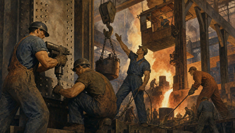 Steel mill floor