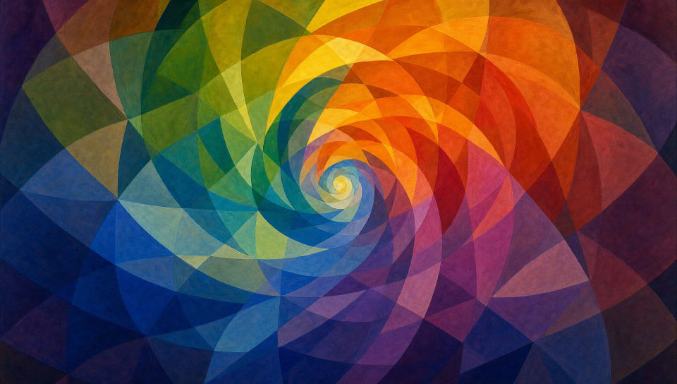 Central spiral of colour scales